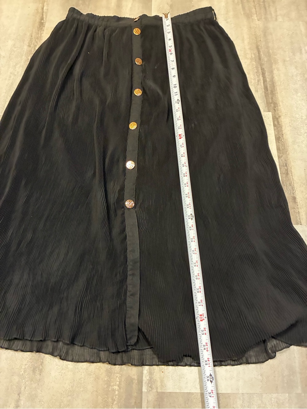 Fun & Flirt Black Button-Front Maxi Skirt - Picture 3 of 7